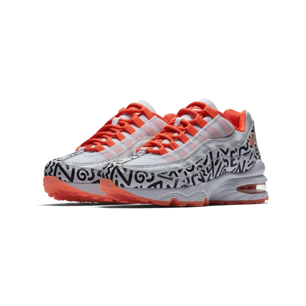 Nike Air Max 95 White Black Crimson (GS) White/White-Black-Bright Crimson (AH3808-100)