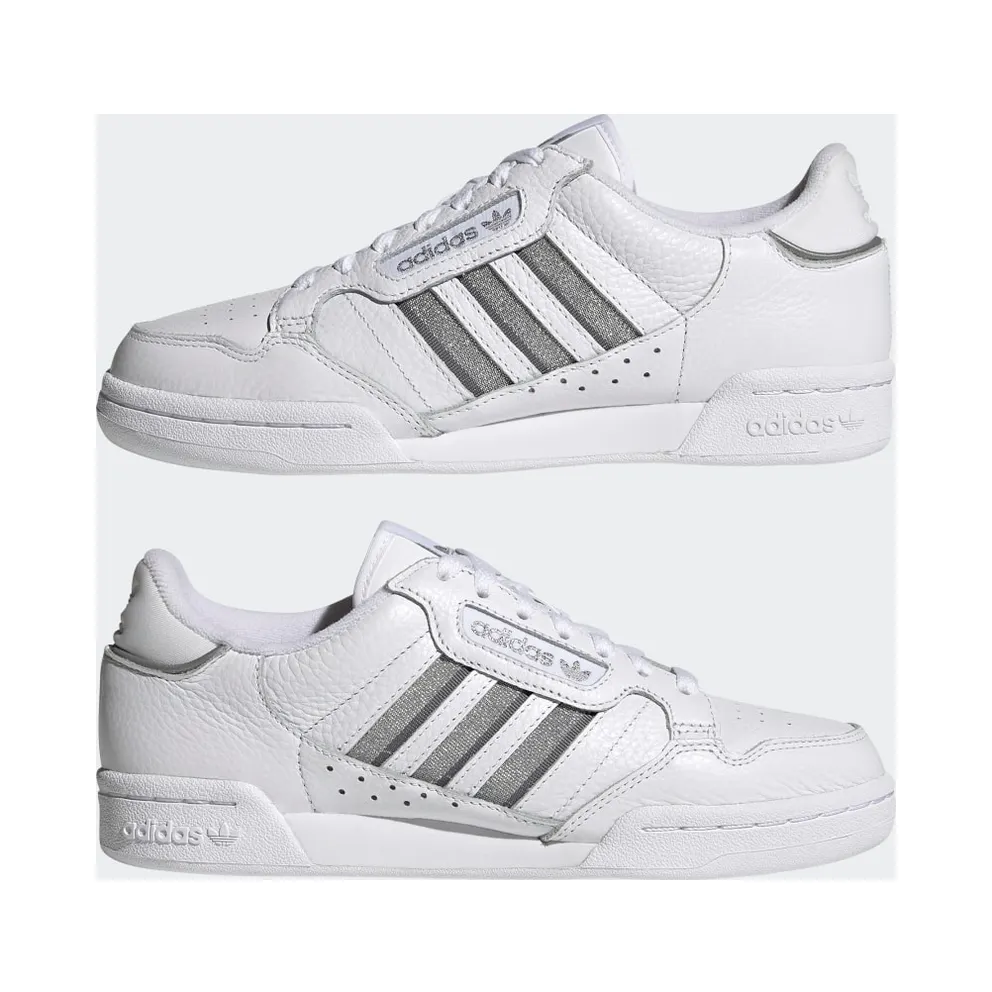 Adidas Continental 80 Stripes Cloud White / Silver Metallic / Grey Three (S42626)