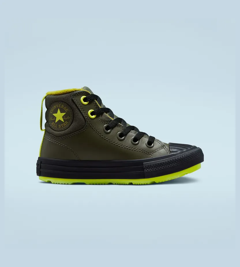Converse Chuck Taylor All Star Berkshire Boot Cargo Khaki/zwart/lime Twist (372119C)