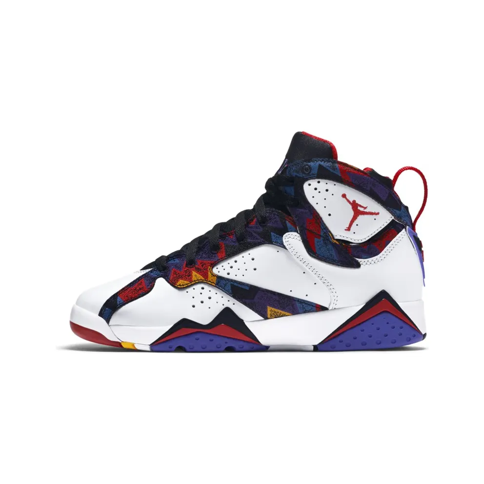 Jordan 7 Retro Nothing But Net (GS) White/University Red-Black-Bright Concord (304774-142)