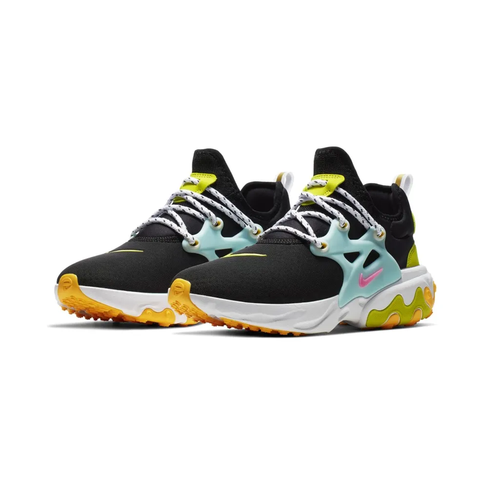 Nike React Presto Black Teal Tint Cyber (W) Black/Psychic Pink-Laser Orange-Teal Tint-Cyber (CJ0554-001)