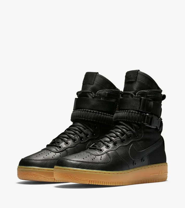 Nike SF Air Force 1 Black Gum Black Gum/Light Brown (859202-009)