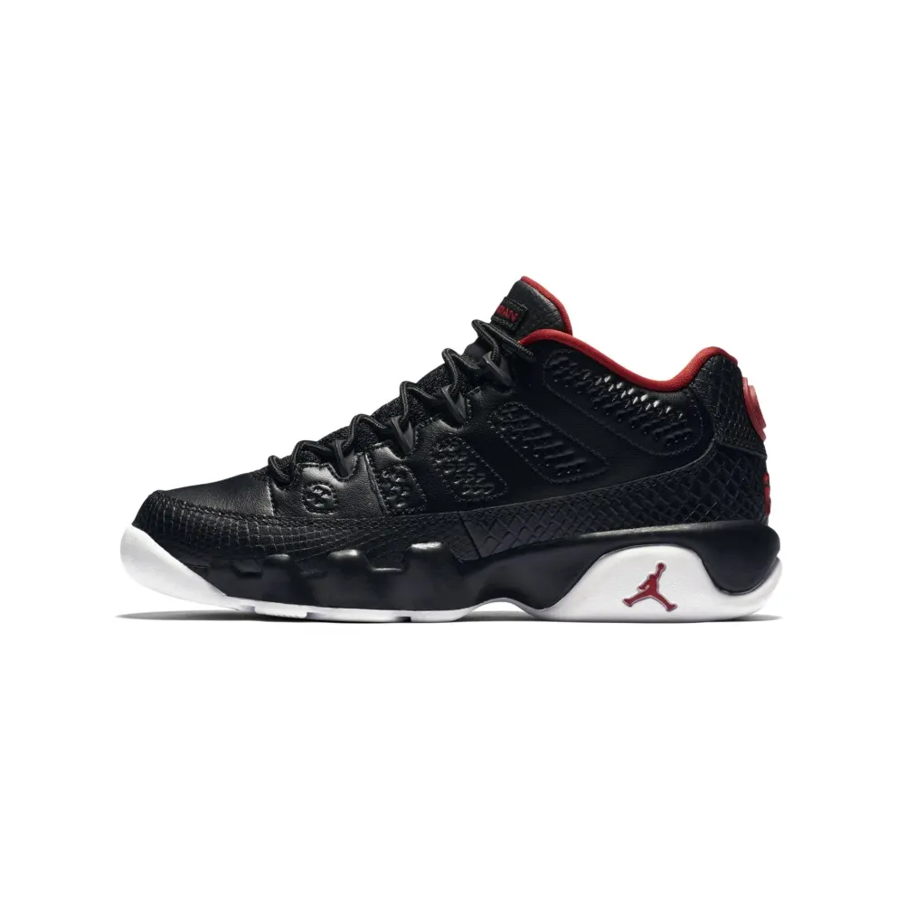 Jordan 9 Retro Low Snakeskin (GS) Black/Gym Red-White (833447-001)