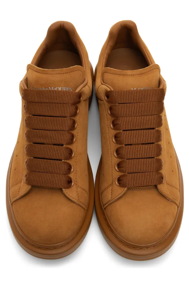 Alexander McQueen Grey Suede Oversized Sneakers (553680WHV67) (5)