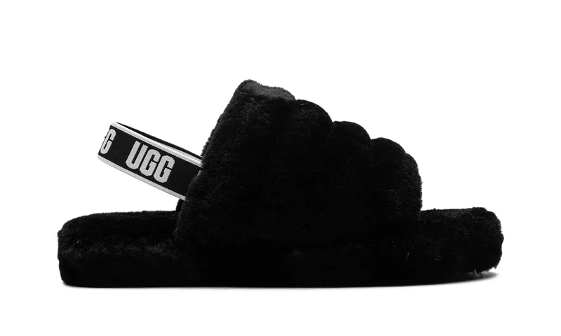 Ugg Fluff Yeah Slide GS “Black” (1098494K-BLK)