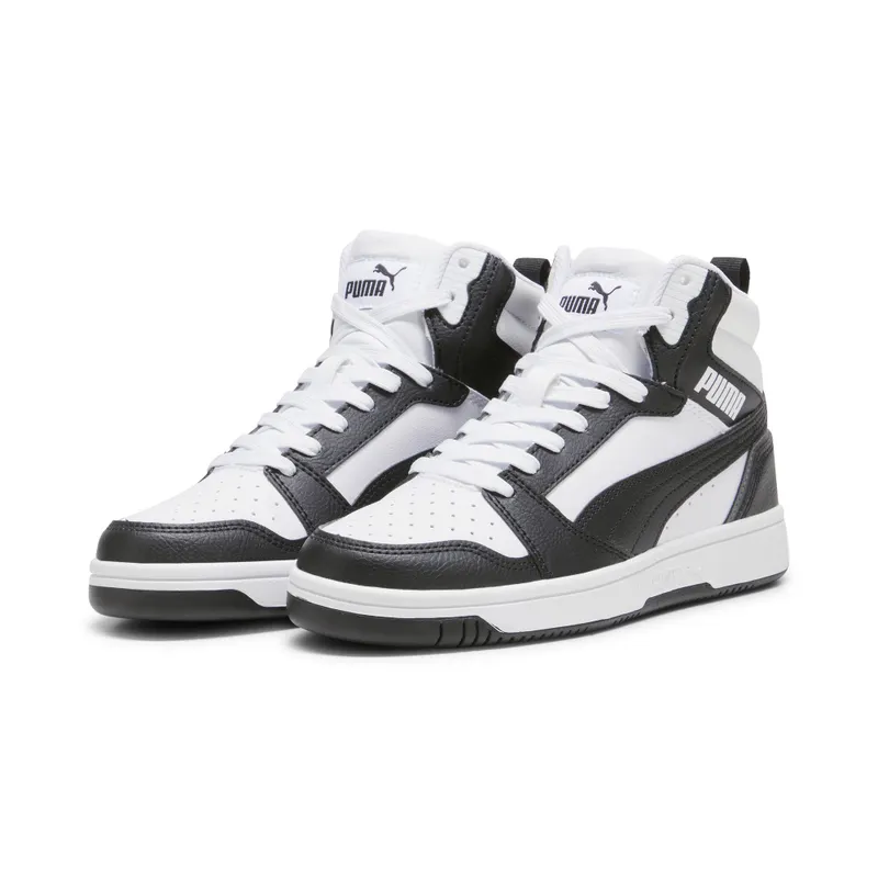 Puma Rebound V6 Mid “Puma White / Puma Black / For All Time Red” (393831_01)