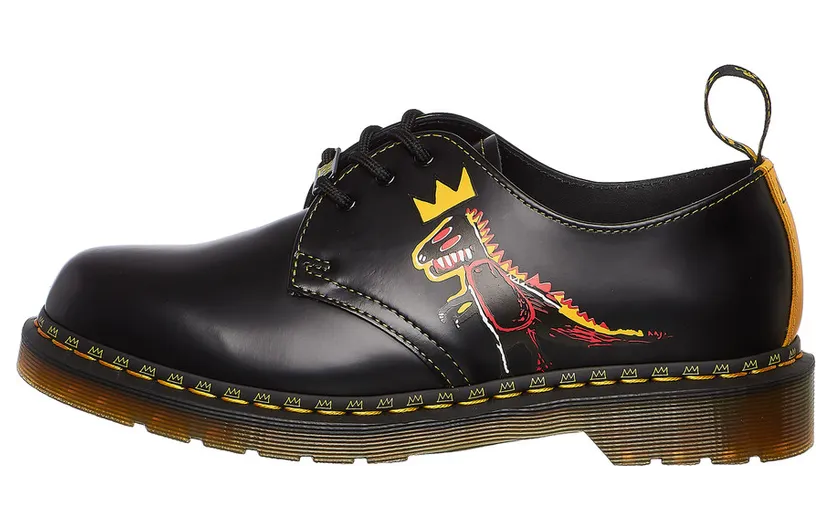 Dr. Martens 1461 Basquiat Backhand & Black Smooth & Yellow Smooth (27186001)