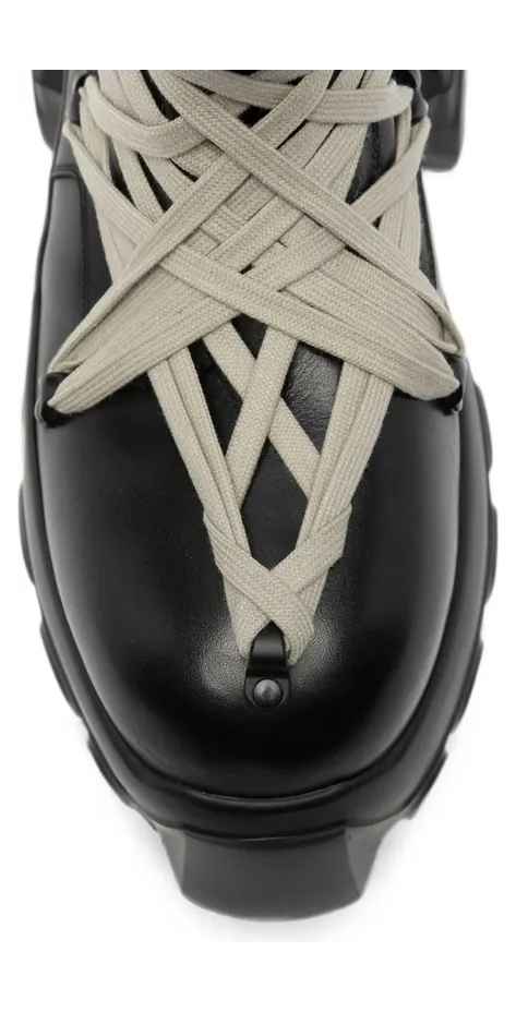 Rick Owens Megalace Lace-up “Black” (RU02F4867 LOOW1 989) (3)