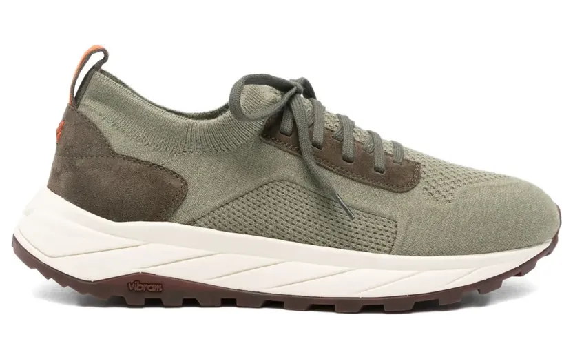 Henderson Baracco Sneakers mit gestricktem Einsatz – Grün (APOLLO53254)
