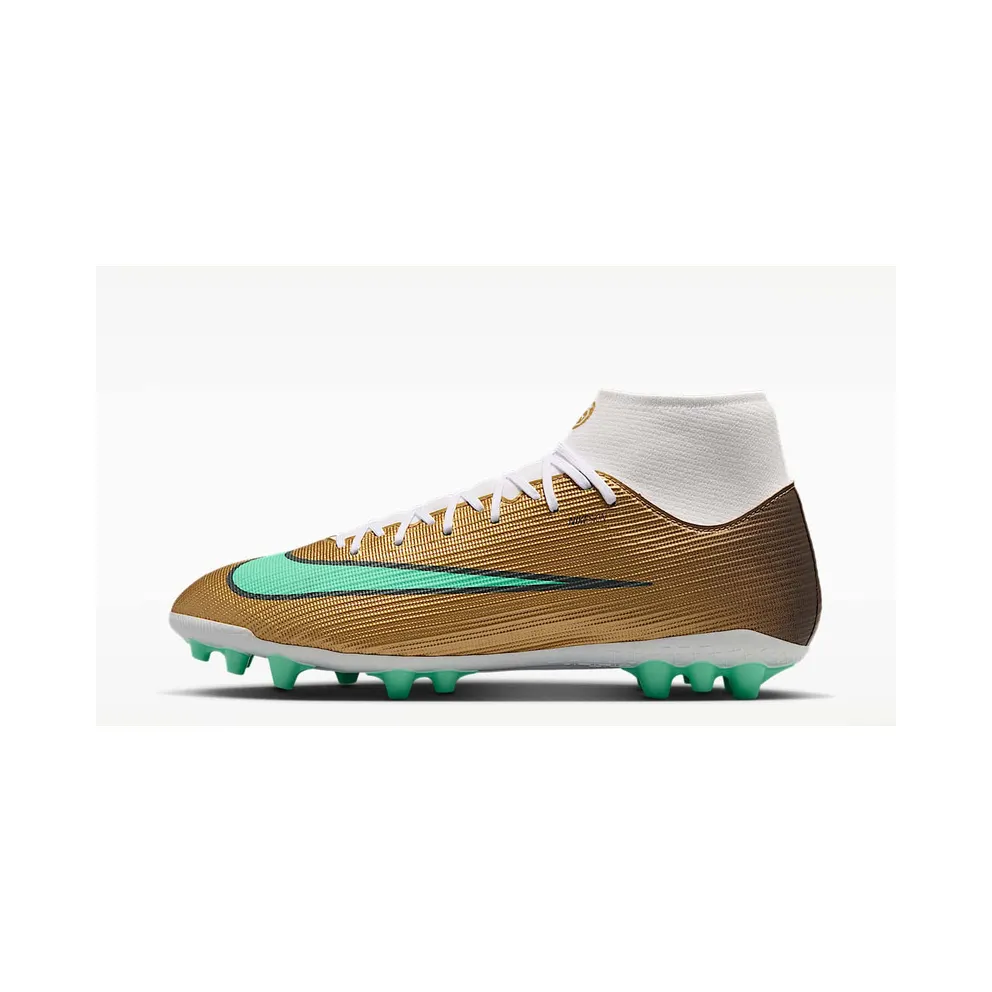 Nike Mercurial Superfly 11 Academy ‘Kylian Mbappé’ Multi-Ground High-Top “Metallic Gold/Green Glow” (IR0785-701)