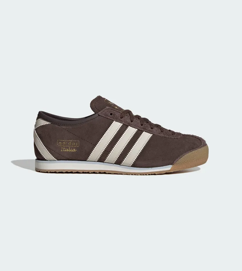 Adidas ITALIA 70s Shoes Dark Brown / Alumina / Gold Metallic (KJ3623)