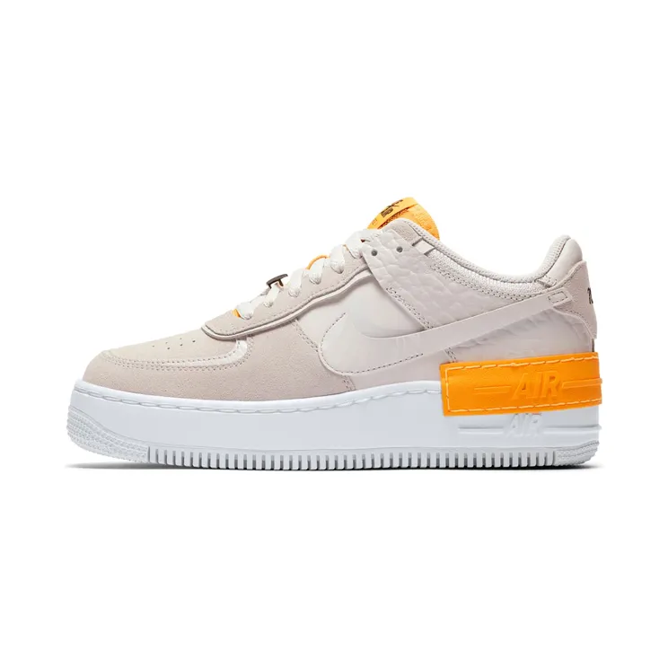 Nike Air Force 1 Shadow ‘Tan Orange’ “Vast Grey / Laser Orange / White” (CU3446-001)