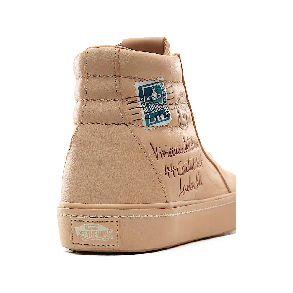 Vans Sk8-Hi Vivienne Westwood Anglomania Postcard Letter/Veggie Tan (VN0A4BV6XKF)