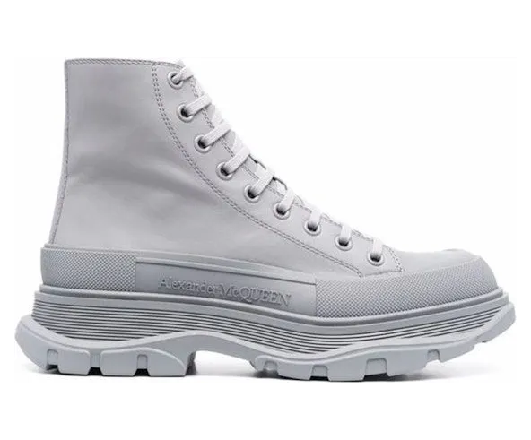 Alexander McQueen Tread Slick Boot Gray Leather (627206WIB811911)
