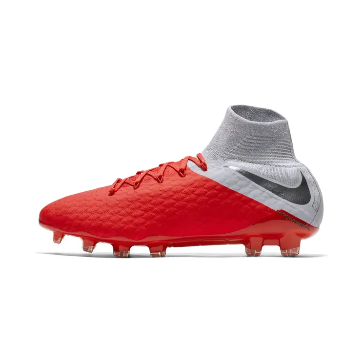 Nike Hypervenom Phantom 3 Pro DF FG “Light Crimson / Wolf Grey / Metallic Silver / Metallic Dark Grey” (AJ3802-600)