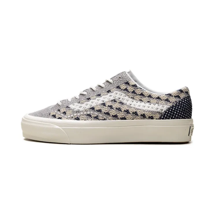 Vans Premium Old Skool “Knit Pack – Geo Check Frost Grey” (VN000EFK85T)
