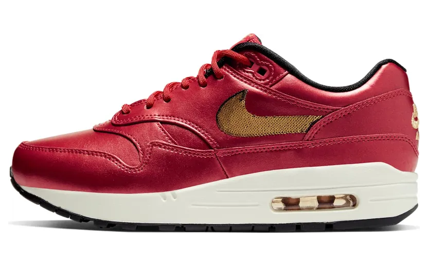 Nike Air Max 1 Red Gold Sequin (W)