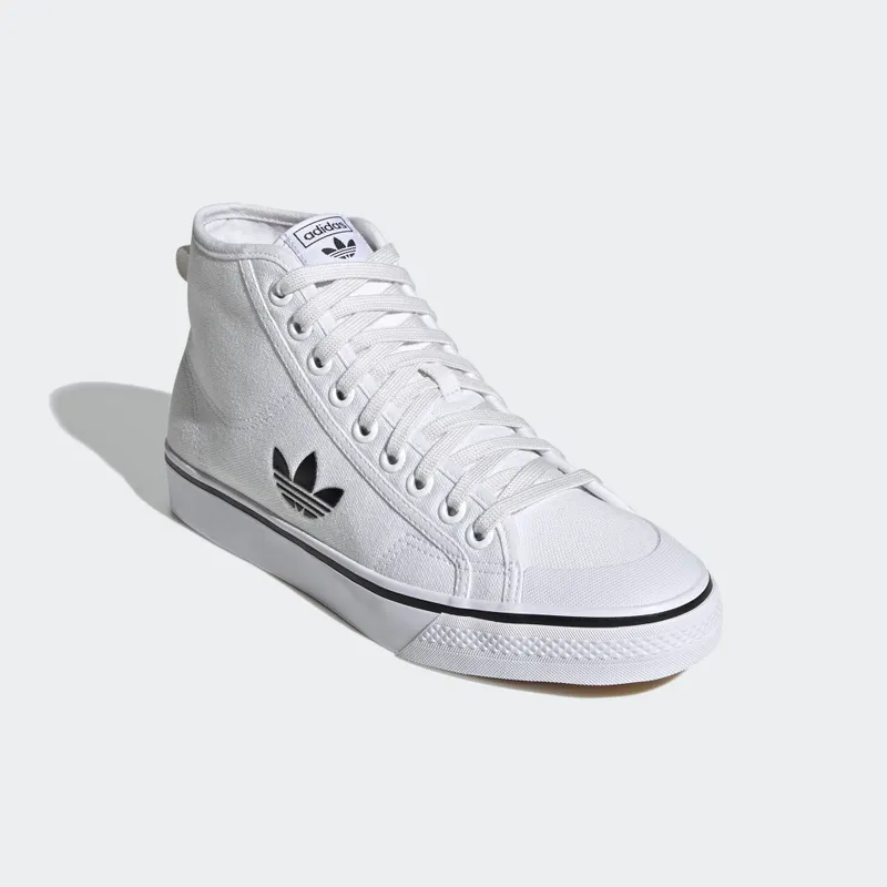 adidas Nizza Hi Cloud White Black Cloud White/Cloud White/Core Black (FW8351)