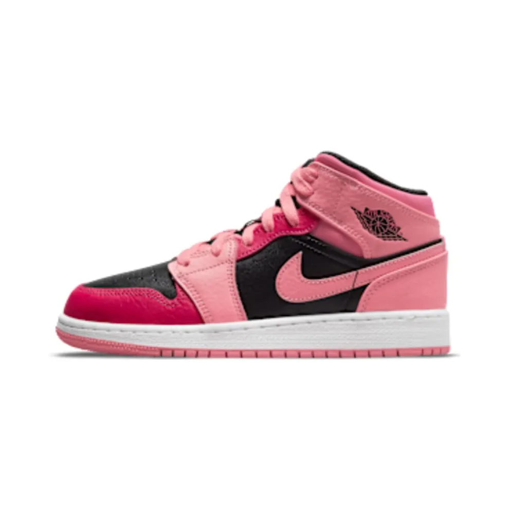 Air Jordan 1 Mid Coral Rush Pink (GS) (554725-662)