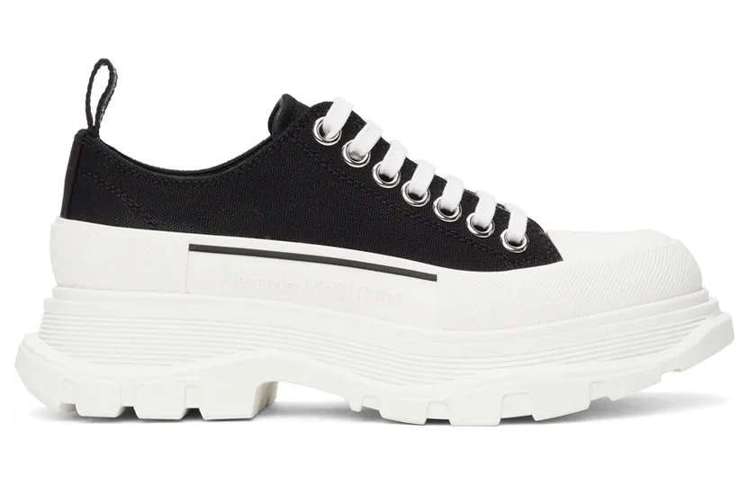 Alexander McQueen Black Tread Slick Sneakers (611705W4MV2) (6)