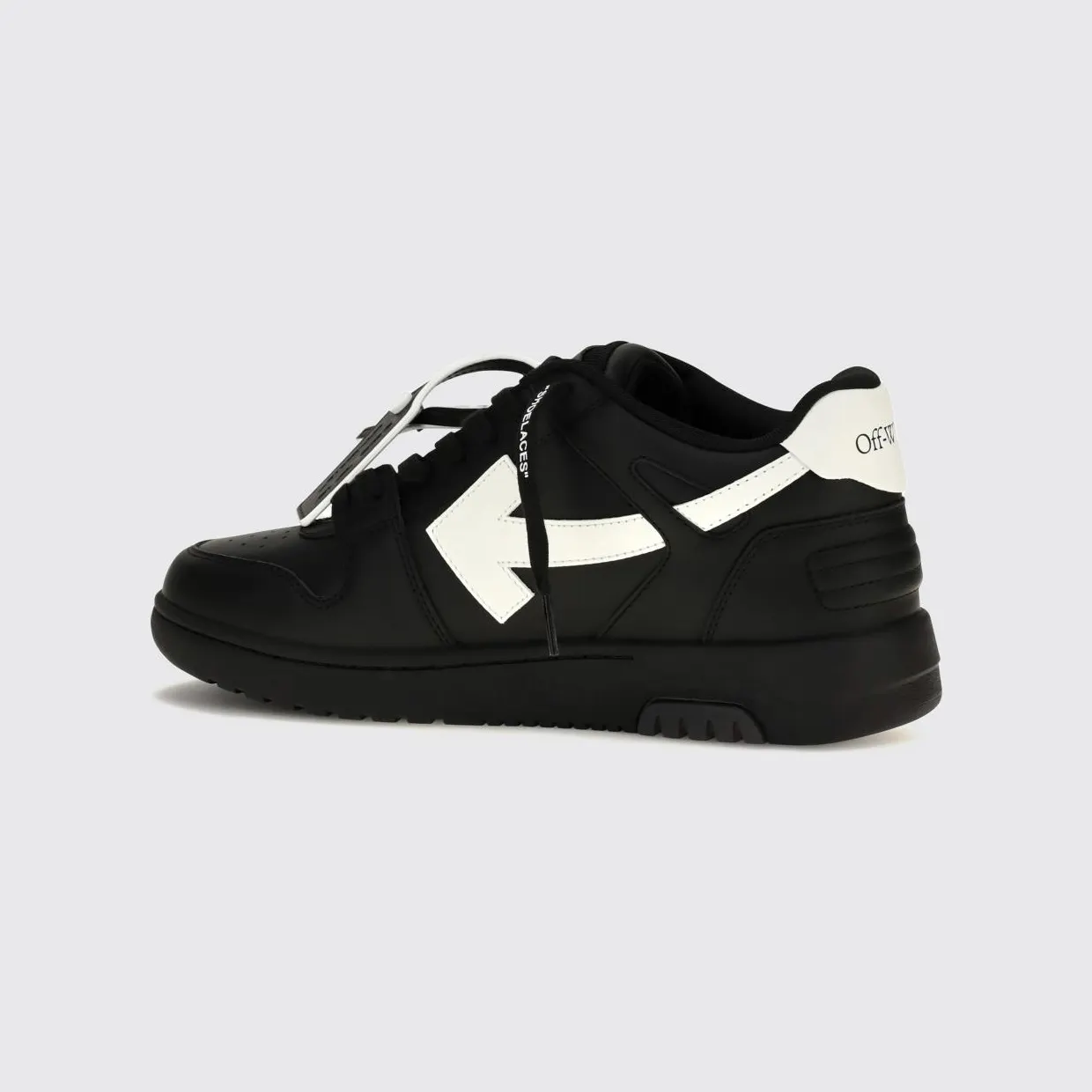 Off-White Bicolor Out Of Office Sneakers in Leather and Recycled Polyester Black (M189C9L0191001) (2)