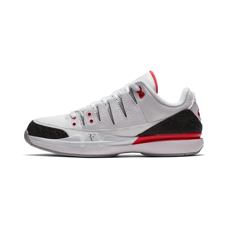 Nike Zoom Vapor Tour AJ3 “White / Silver / Black / Fire Red” (709998-106)