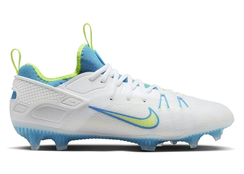 Nike Huarache 9 Elite Low LAX SE White Vivid Blue Volt (FV6147-100)