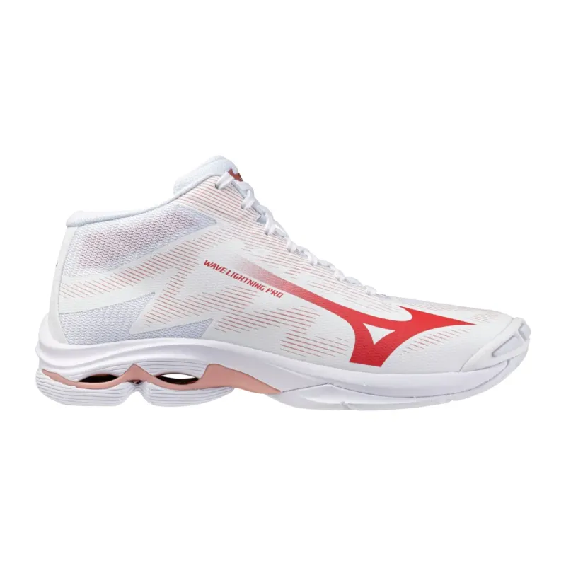Mizuno Wave Lightning Pro Mid White Rose Elegance Lava Falls (V1GC266573)