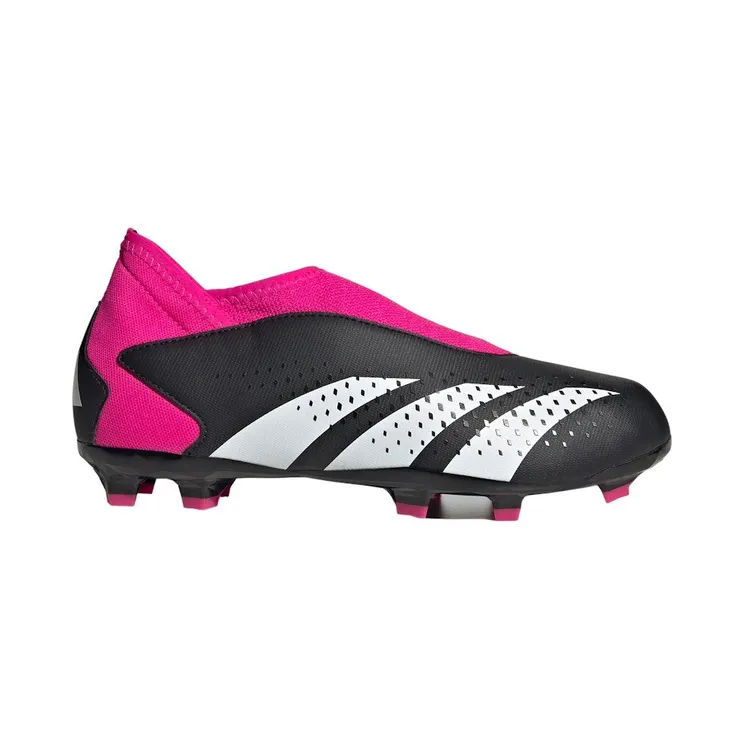 adidas Predator Accuracy.3 Laceless FG Core Black Cloud White Team Shock Pink (GW4606)