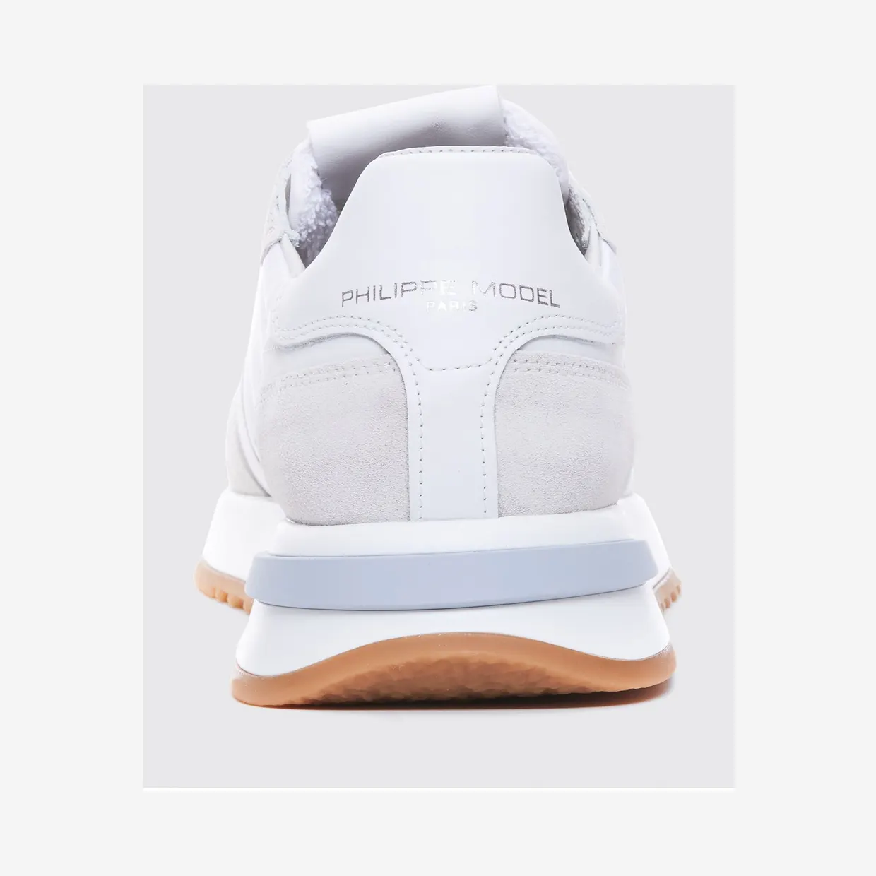 Philippe Model Low-Top Sneakers in Calf Leather and Mesh with Bicolor Design White 1 (TYLUW001) (3)