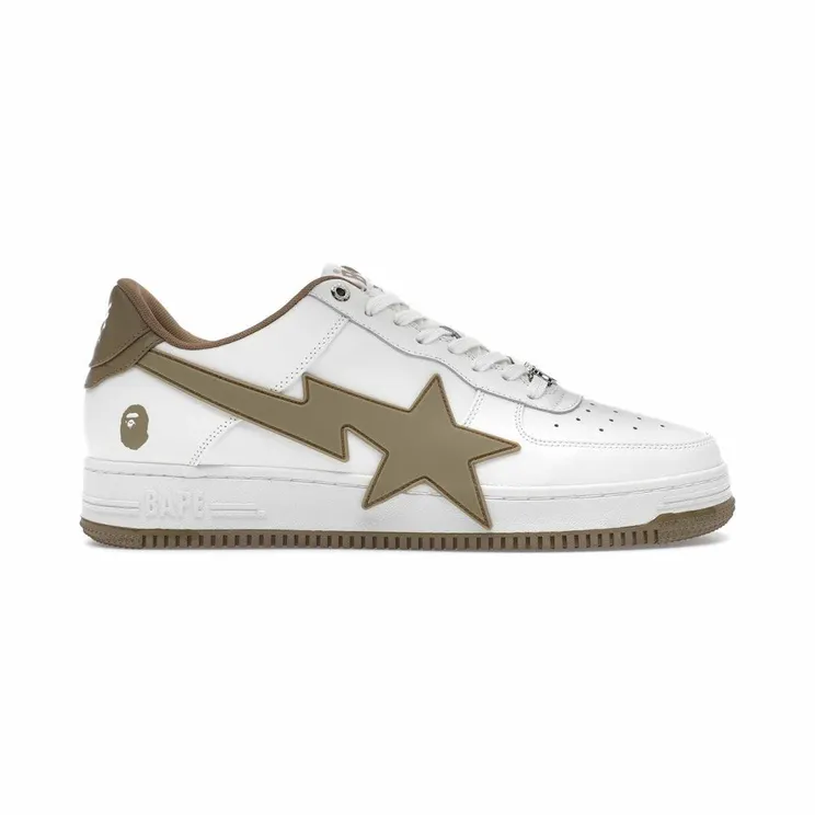 A Bathing Ape Bape Sta OS #2 White Beige (1K20-191-314-BEI)