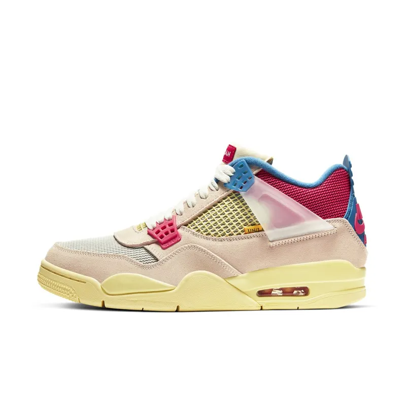 Jordan 4 Retro Union Guava Ice Guava Ice/Light Bone-Brigade Blue-Light Fusion Red (DC9533-800)