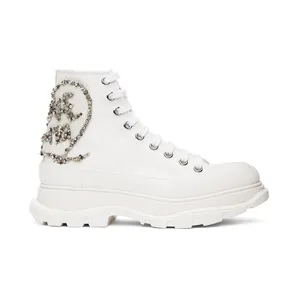 Alexander McQueen White Tread Slick High 9423 WH/OFWH (711112W4TGB)