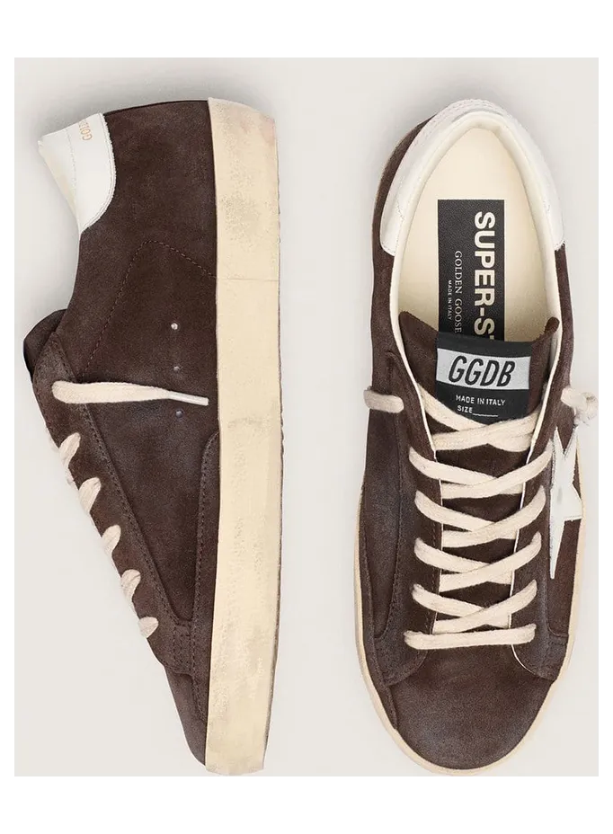 Golden Goose Women’S Super-Star In Brown Suede With White Star (GWF01016.F008949.55827) (3)