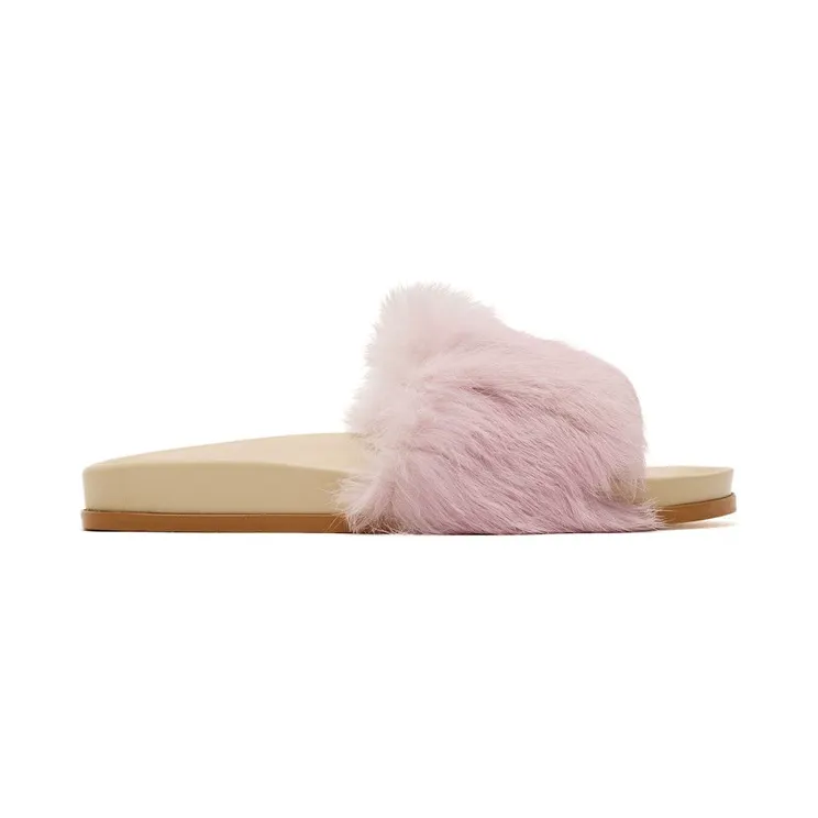 Buscemi Fur Clot Leather Slide Pink (318SWSLICOCT0R-0090)