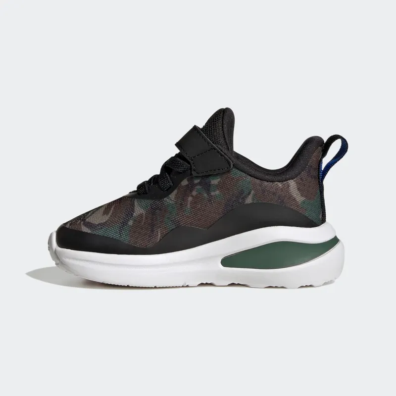 Adidas FortaRun Sport Running Elastic Lace and Top Strap Core Black / Cloud White / Green Oxide (GV9478)