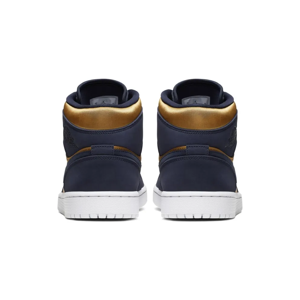 Jordan 1 Mid Obsidian Desert Ochre Obsidian/Hyper Violet-Desert Ore-White (852542-401)