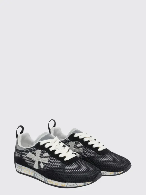 Premiata Mesh and Leather Runsead Black (RUNSEAD8107)
