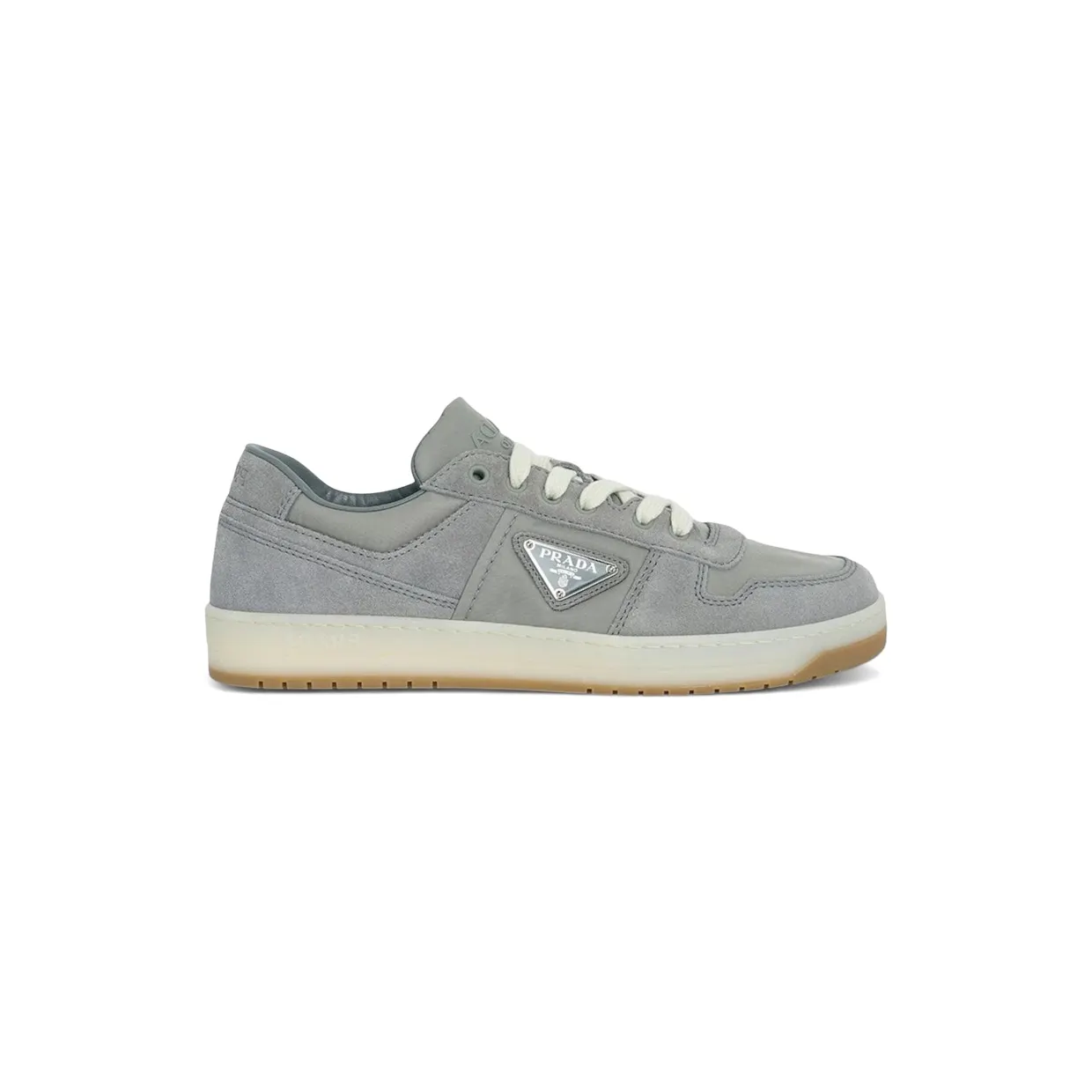 Prada Downtown Low Top Re-nylon and Suede Sneakers Gray (2EE364_D7R_F0CUP)