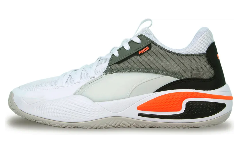 Puma Court Rider basketbalschoenen Wit/Rood (195064-04)