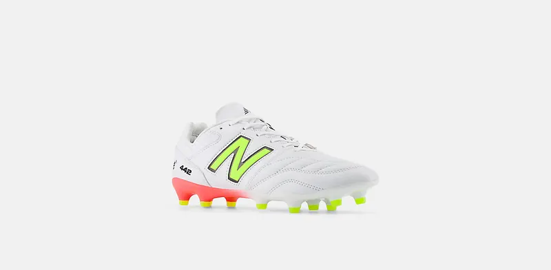 New Balance 442 Pro FG v2 White Energy Red Hi-Lite (MS41FMB2)