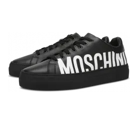 Moschino Ledersneakers Mit Logoaufdruck (POLMB15084G06GG0000)