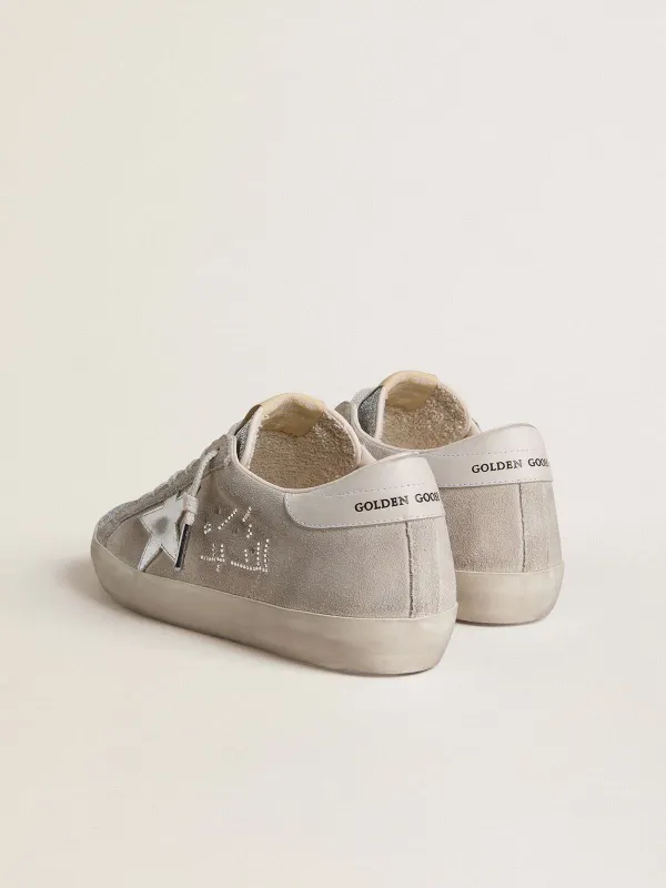 Golden Goose Women’S Super-Star Ltd In Gray Suede With Laminated Leather Star And Swarovski Crystal Tongue (GWF01002.F007850.60641) (4)