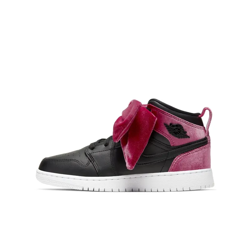 Jordan 1 Mid Bow Black Noble Red (GS) Black/Black-Noble Red (CK5678-006)