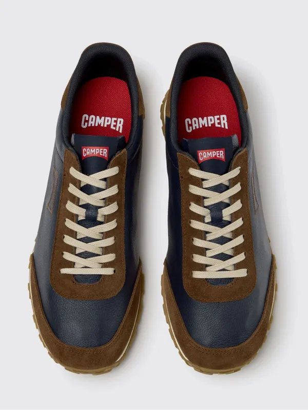 Camper Two-Tone Drift Walk Leather and Suede with Vibram Sole Blue (K101097-008DRIFTWALK0)