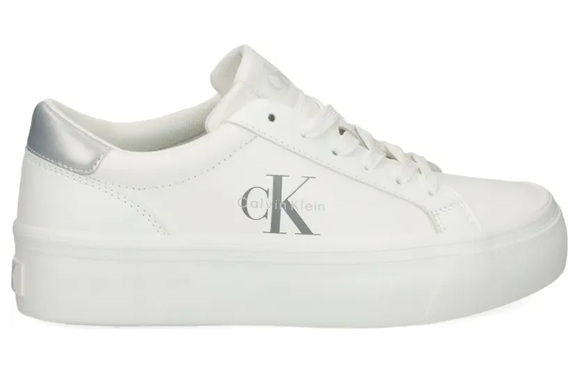 Calvin Klein Sneakers met plateauzool en logodetail – Wit (YW0YW0187702R)