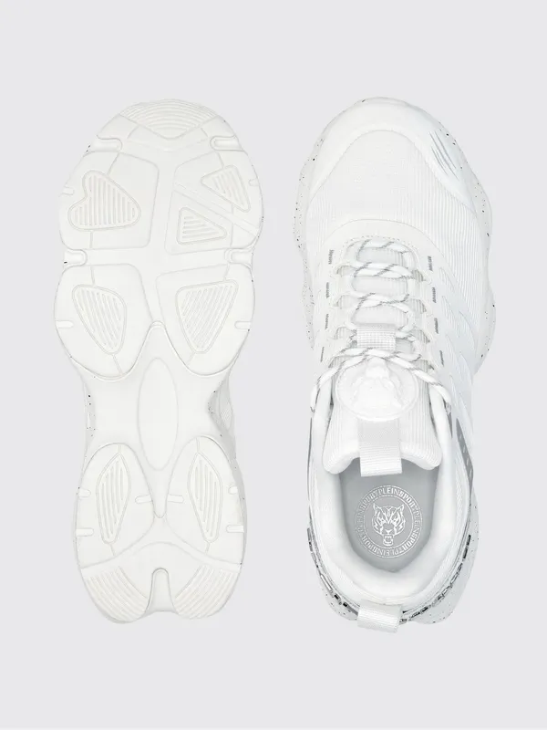 Plein Sport Venom Striker Gen. X.05 Low-Top Sneakers in Mesh with Rear Logo White (SAESUSC0740STE003N01) (3)