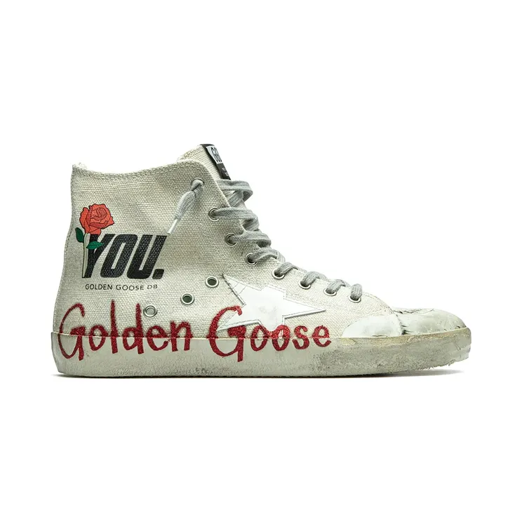 Golden Goose ‘Francy’ High-Top-Sneakers – Nude (GWF00114F000946)