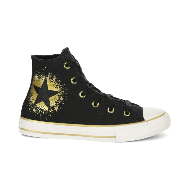 Converse Chuck Taylor All Star Hi Gold Stars Black (A12880F)