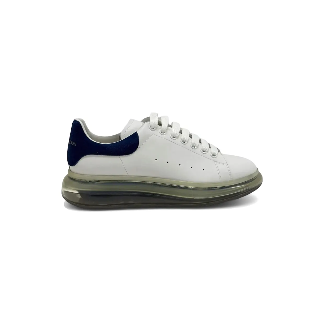 Alexander McQueen Oversized Clear Sole White Navy (612746 WHXMA 9098)